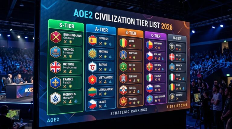 age of empires ii civilization rankings