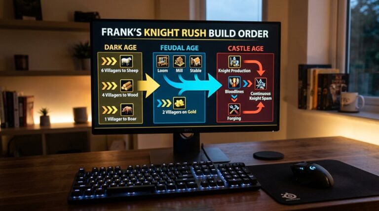 knight rush build order